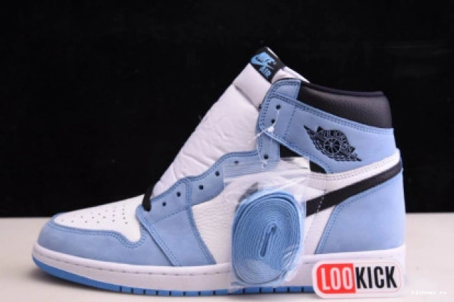 Cheap HIGH 1 UNIVERSITY WHITE RETRO AIR BLUE BLACK JORDAN 555088-134 0816
